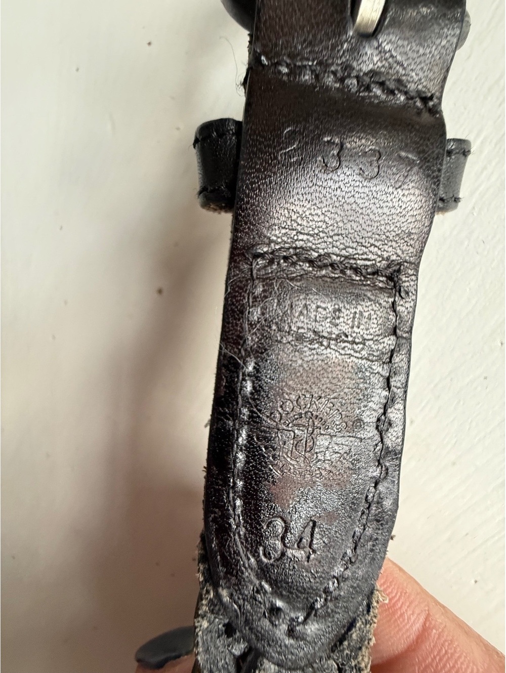 Dockers Black Braided Leather Belt Size 34